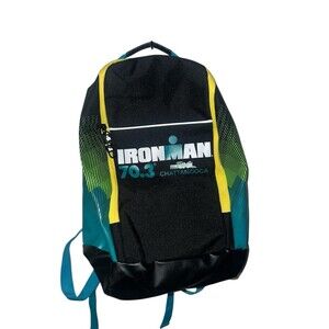 Ironman Triathlon 70.3 Chattanooga Black White Teal Green Backpack Carry Bag